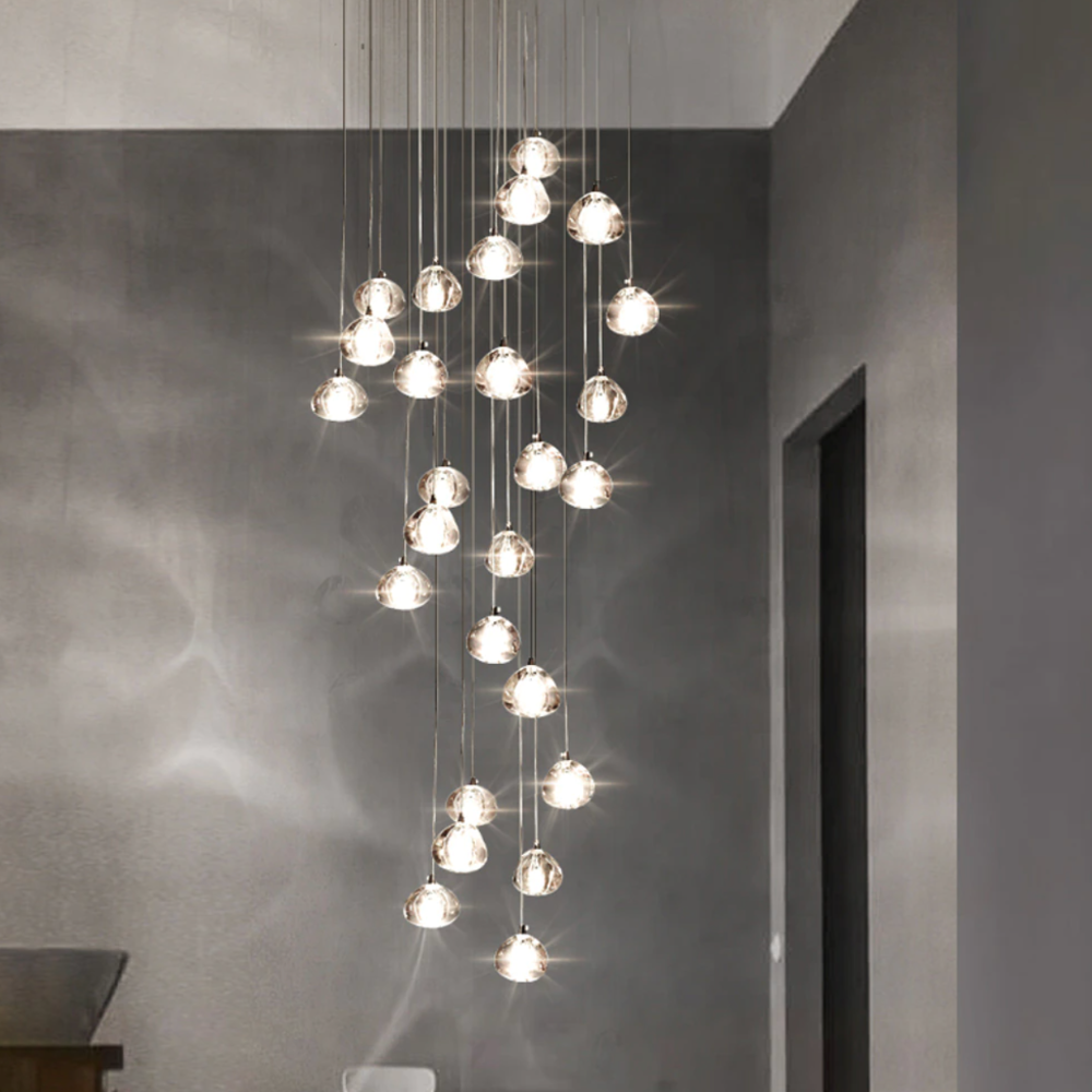 Lustre moderne LED en forme de glaçons en cristal Jaione - vue 5 sur 16