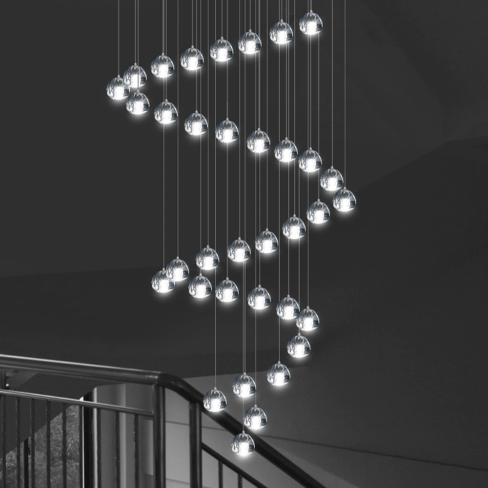 Lustre moderne LED en forme de glaçons en cristal Jaione - vue 2 sur 16