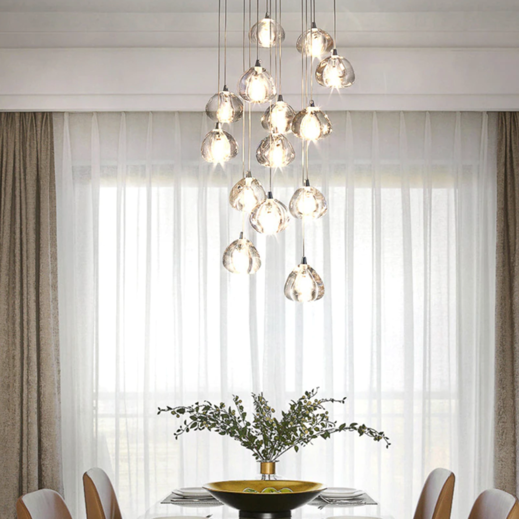 Lustre moderne LED en forme de glaçons en cristal Jaione - vue 4 sur 16