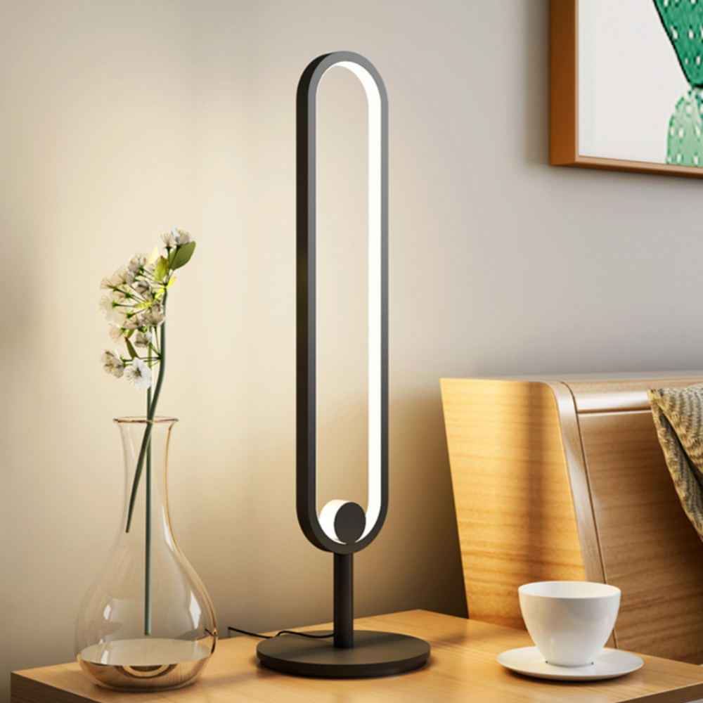 Lampe à poser industriel LED minimaliste en métal Hevenly - vue 2 sur 8