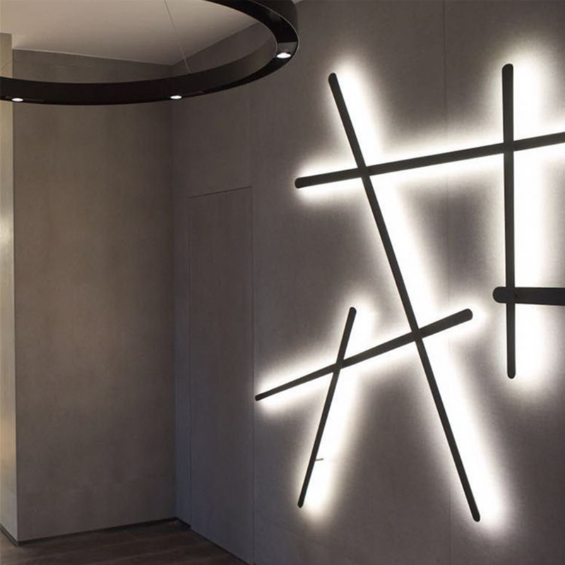 Applique murale design LED barres lumineuses simples Amayel