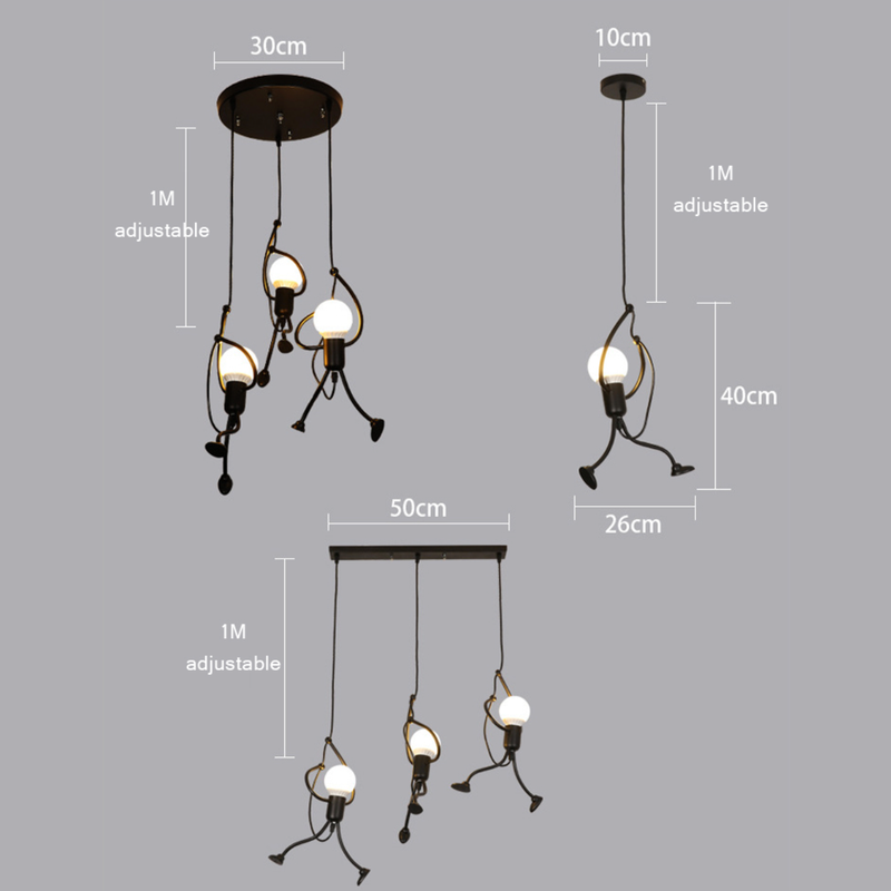 Suspension design à LED bonhomme suspendu Human