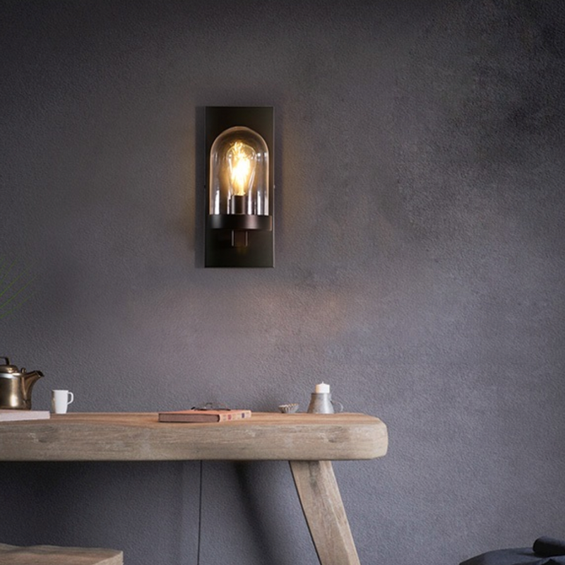 Applique murale en verre arrondi American Loft