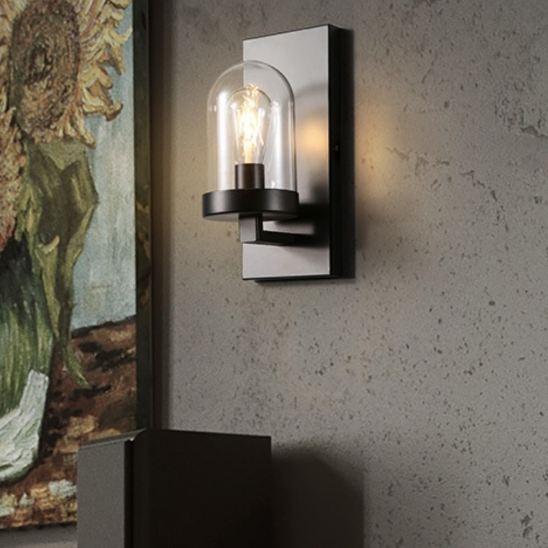 Applique murale en verre arrondi American Loft
