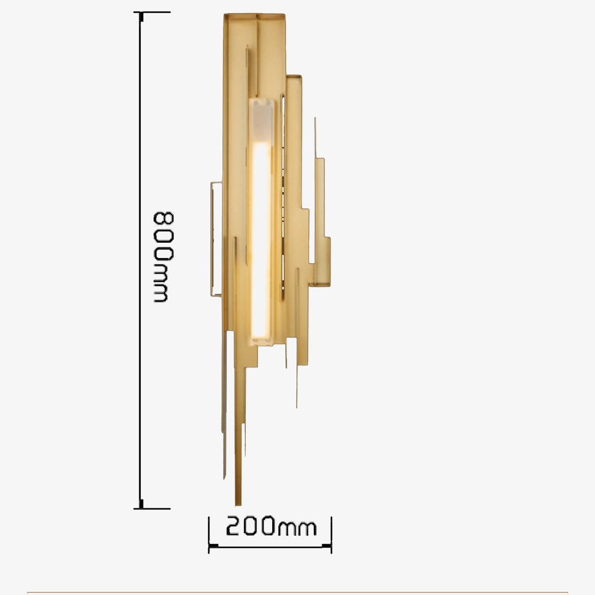 Applique murale LED design doré Luxury - vue 8 sur 7