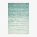 Tapis rectangle moderne au dégradé vert et blanc style Keecy