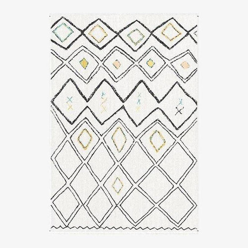 Tapis rectangle aux formes géométriques style Piquio G