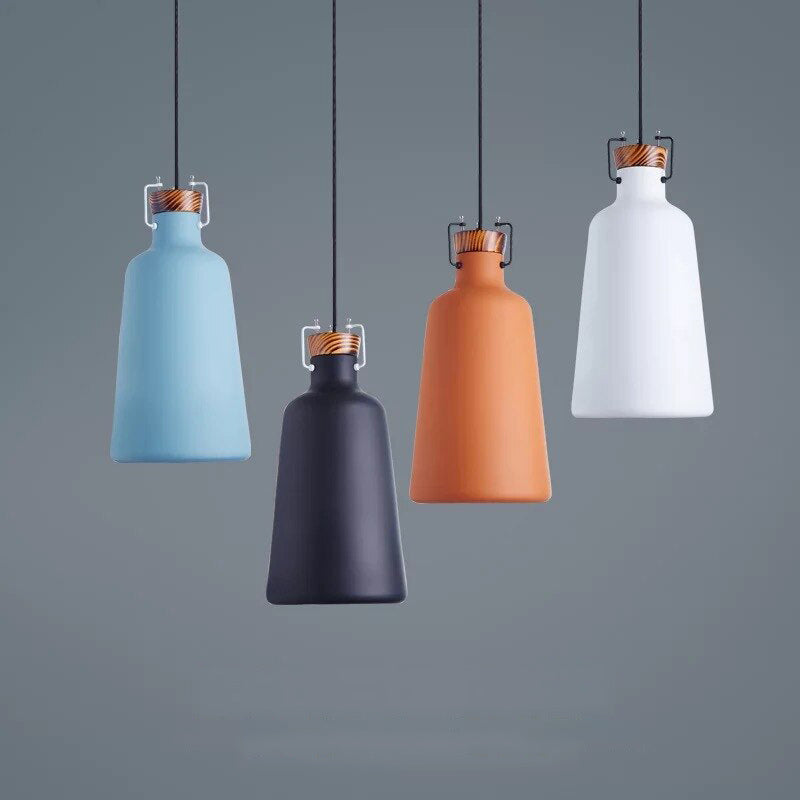 Suspension industrielle colorée avec abat-jour métallique Abner - vue 5 sur 7