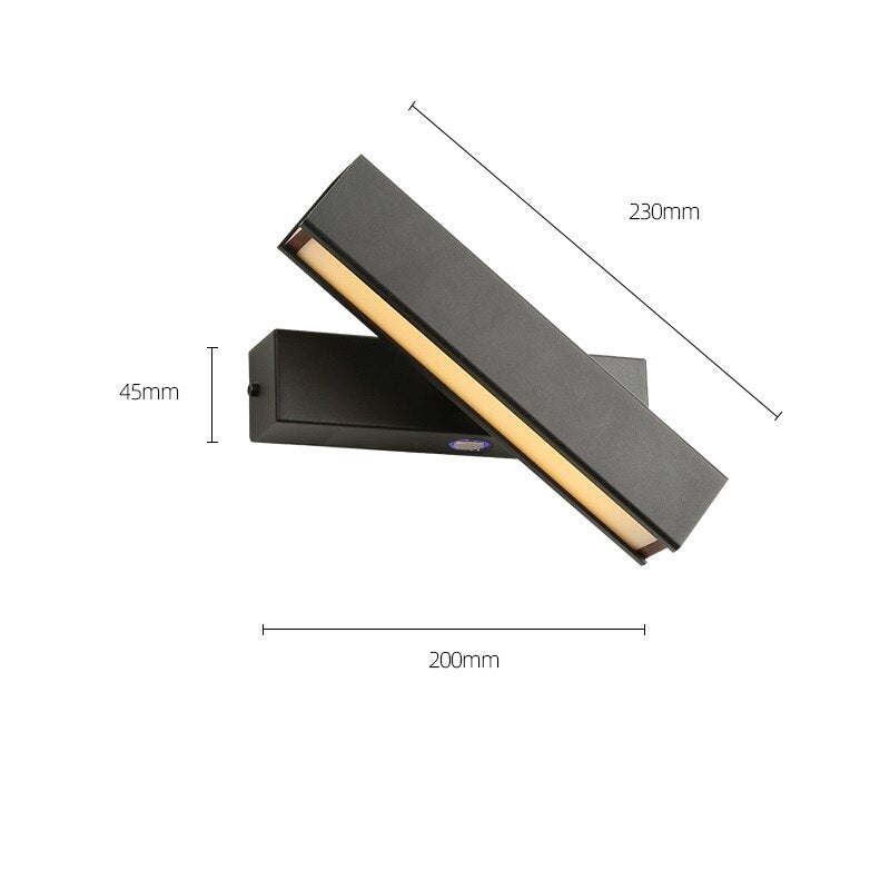 Applique murale LED ajustable rectangulaire Cadiz - vue 7 sur 7