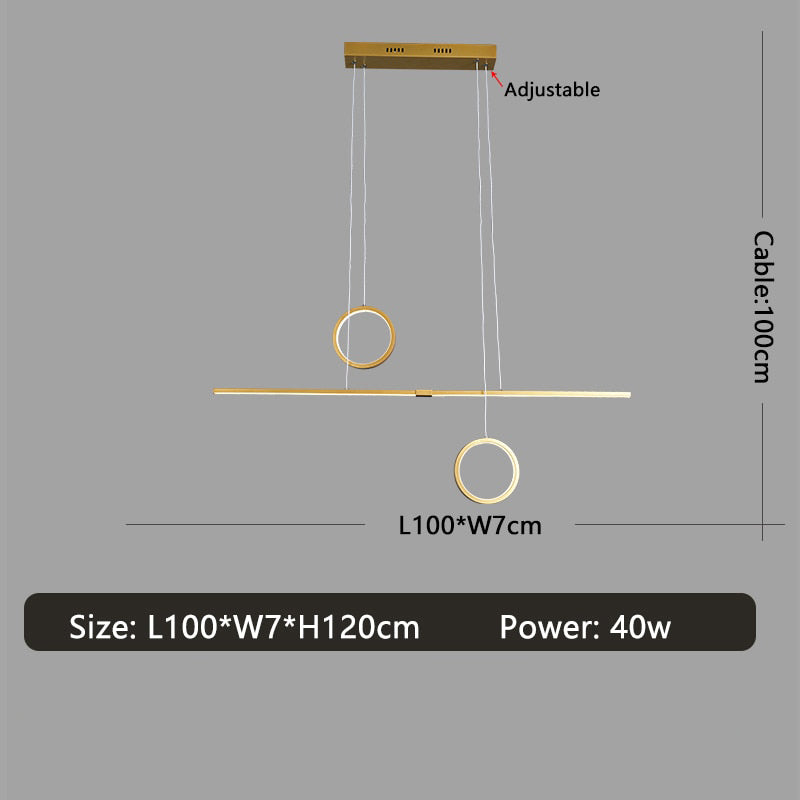Lustre design LED minimaliste en métal Reez - vue 7 sur 7