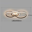Plafonnier moderne avec anneaux LED Vexler