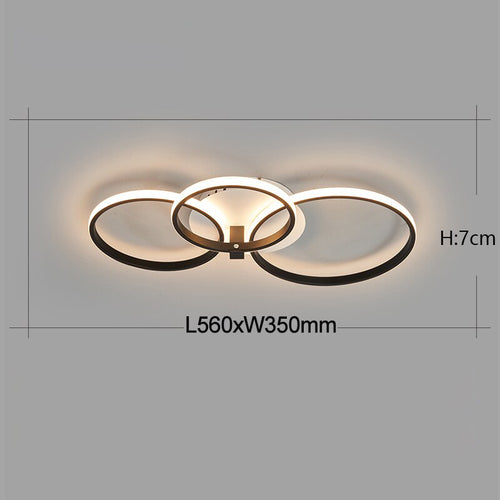 Plafonnier moderne avec anneaux LED Vexler - vue 7 sur 9