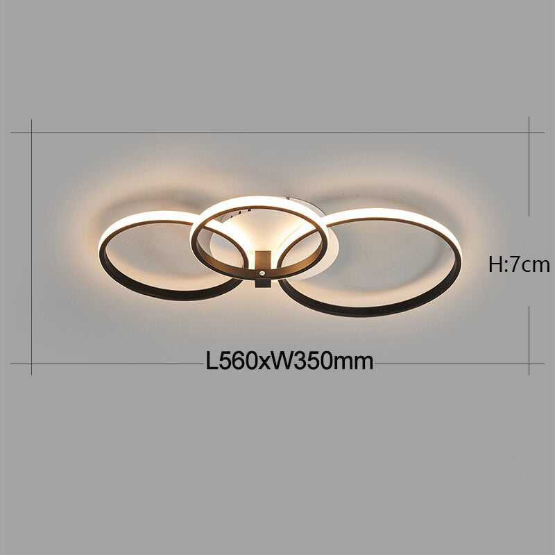 Plafonnier moderne avec anneaux LED Vexler - vue 6 sur 9