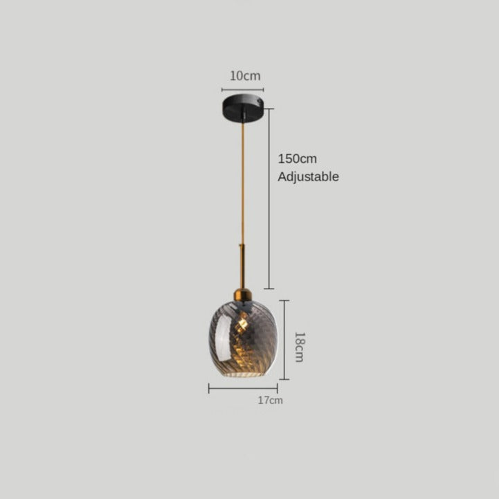 Suspension moderne LED avec abat-jour en verre Alvaro - vue 11 sur 13