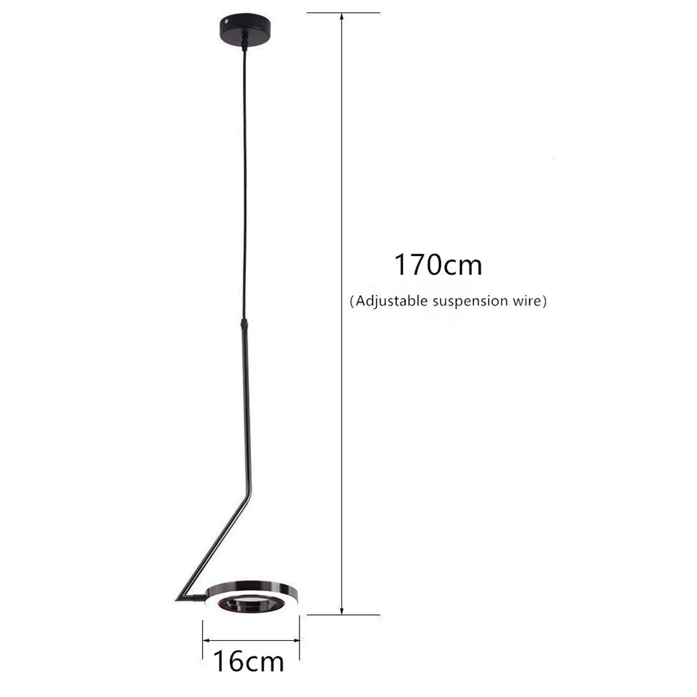 Suspension design LED ronde en métal fin Bony - vue 7 sur 8