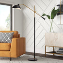 Lampadaire industrielle avec socle en marbre Clizia