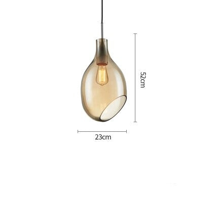 Suspension nordic avec abat-jour en verre Halek