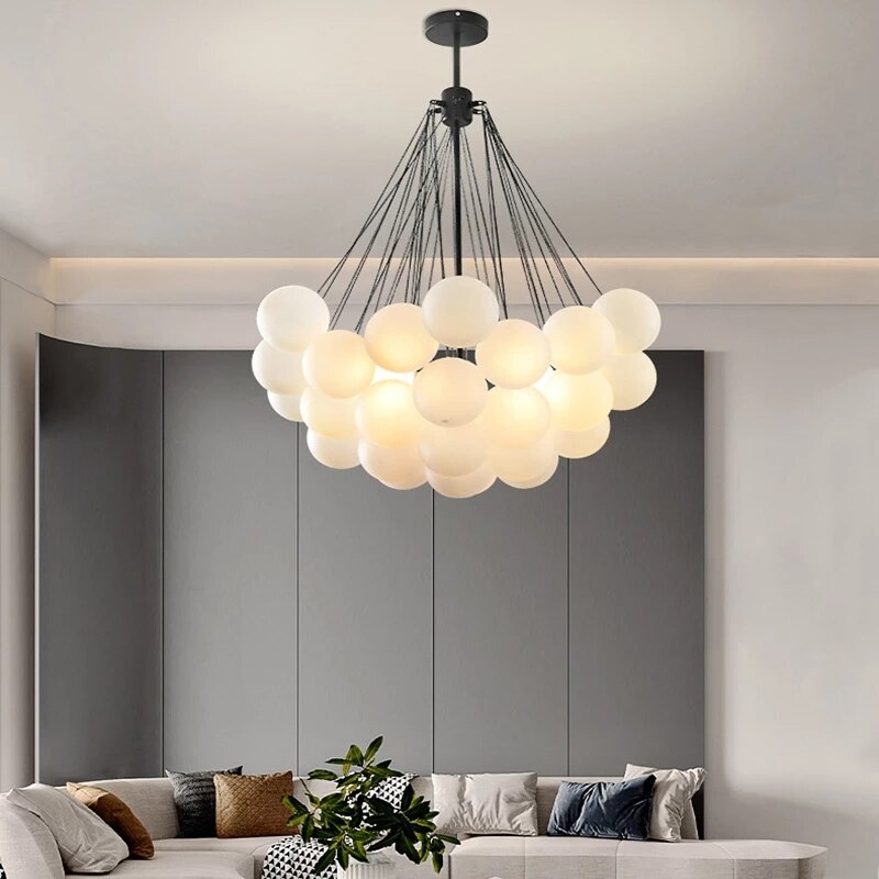 Lustre design avec multiples boules en verre Triz - vue 3 sur 11