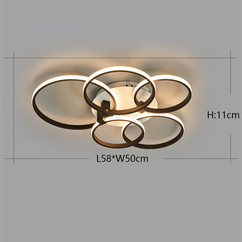 Plafonnier moderne avec anneaux LED Vexler - vue 8 sur 9