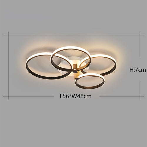 Plafonnier moderne avec anneaux LED Vexler - vue 8 sur 9