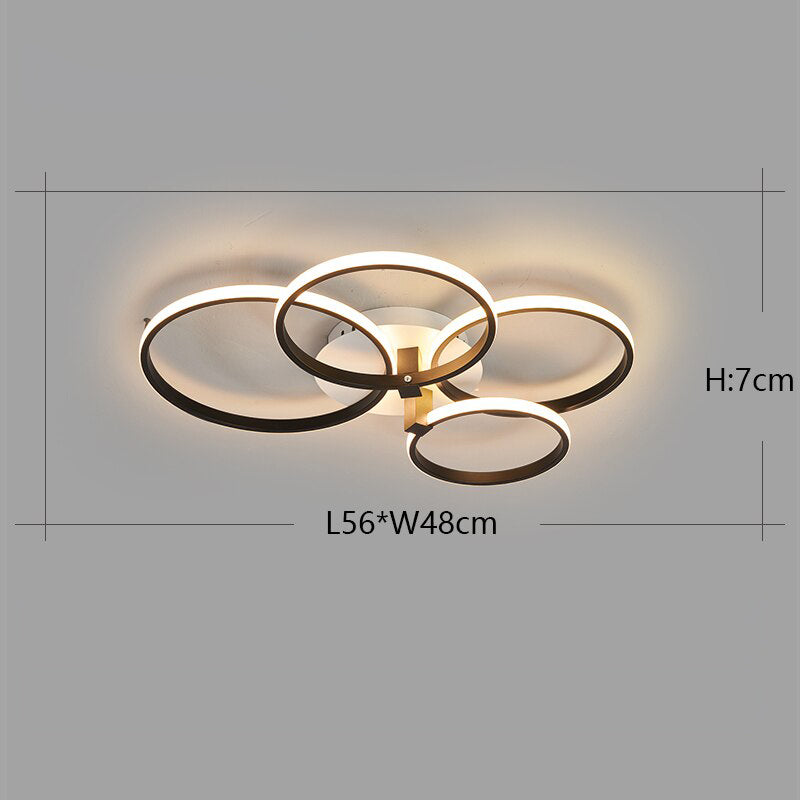 Plafonnier moderne avec anneaux LED Vexler