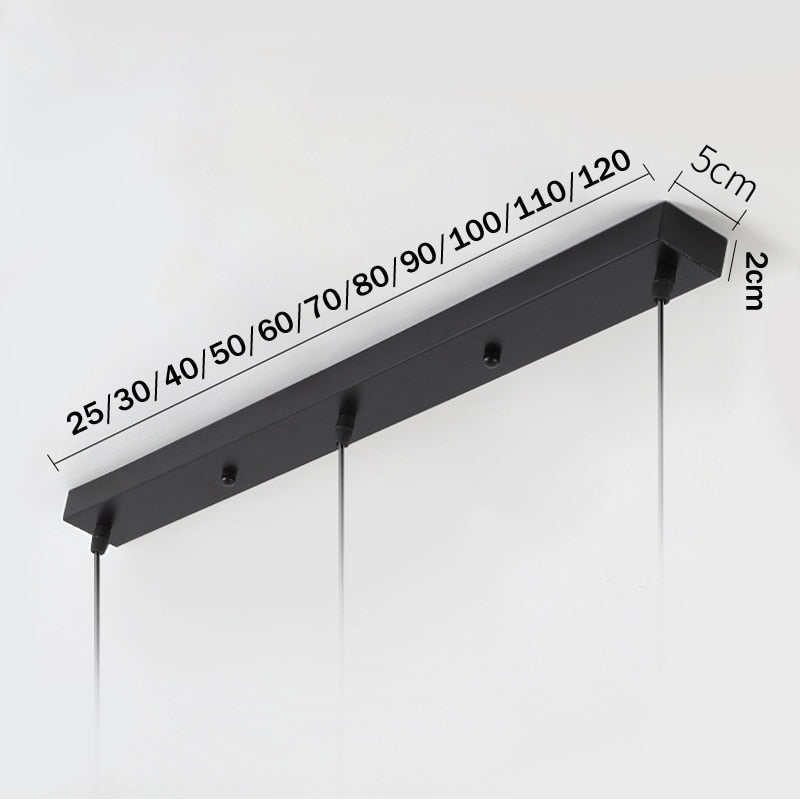 Support socle long suspension jusqu'à 5 trous (noir ou blanc)
