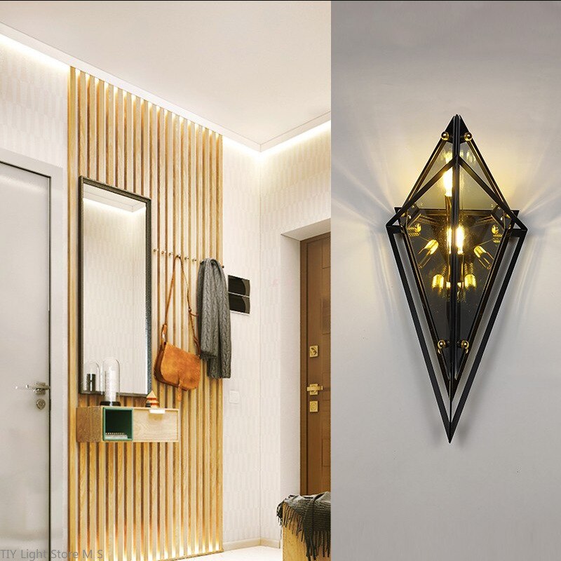 Applique murale rétro LED en verre fumé Klais - vue 4 sur 6