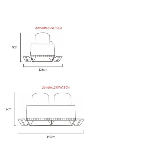 Spot LED encastrable carré Milazzo