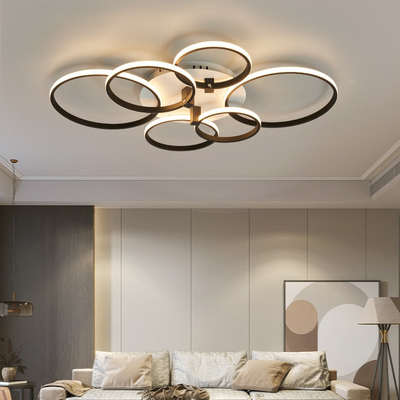 Plafonnier moderne avec anneaux LED Vexler