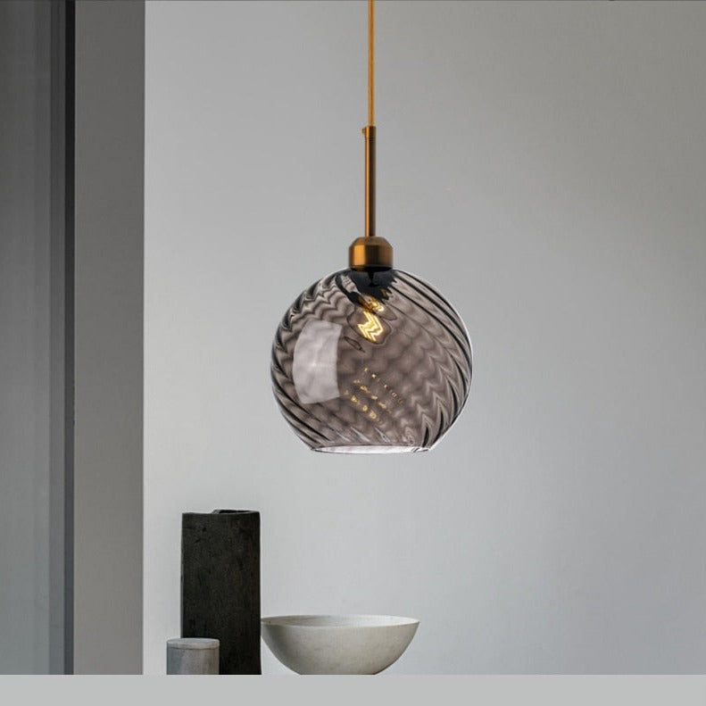 Suspension moderne LED avec abat-jour en verre Alvaro