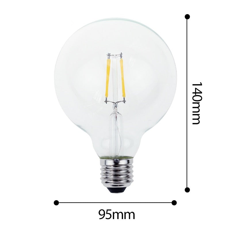 Ampoule globe E27 LED filament à incandescence Edison