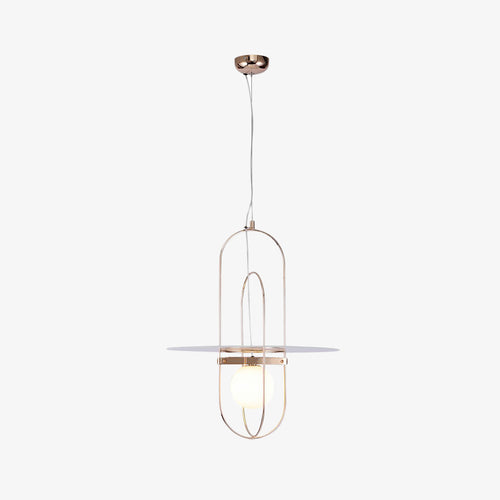 Suspension design LED post-moderne avec boule de verre Zane