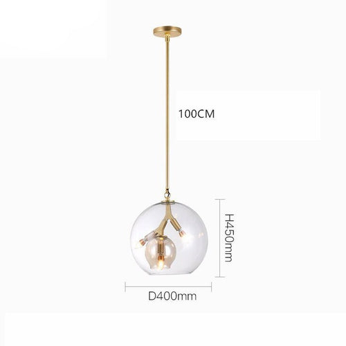 Suspension LED industrielle avec abat-jour en verre Kiria - vue 7 sur 8
