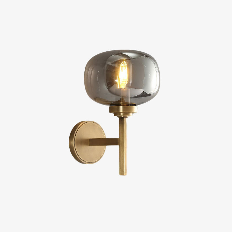 Applique murale moderne LED avec bras métallique et doré Huxley