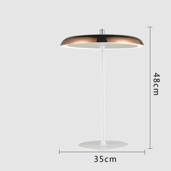 Lampe à poser design LED en métal avec abat-jour oval Leyra - vue 8 sur 10