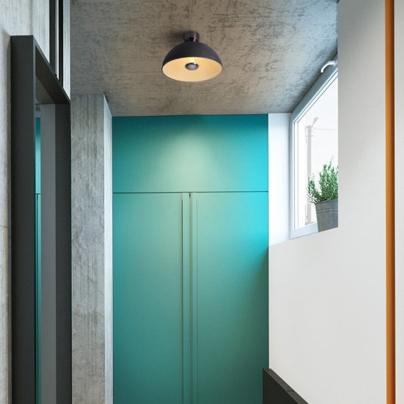 Plafonnier design LED avec abat-jour arrondie Bronx - vue 4 sur 7