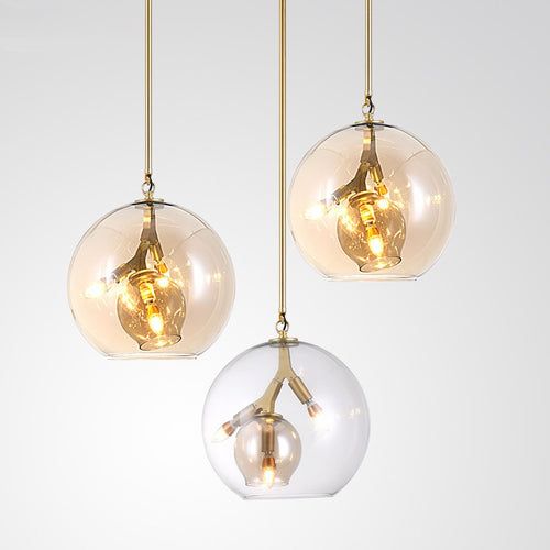 Suspension LED industrielle avec abat-jour en verre Kiria - vue 4 sur 8