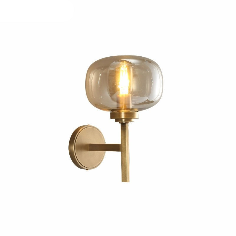 Applique murale moderne LED avec bras métallique et doré Huxley