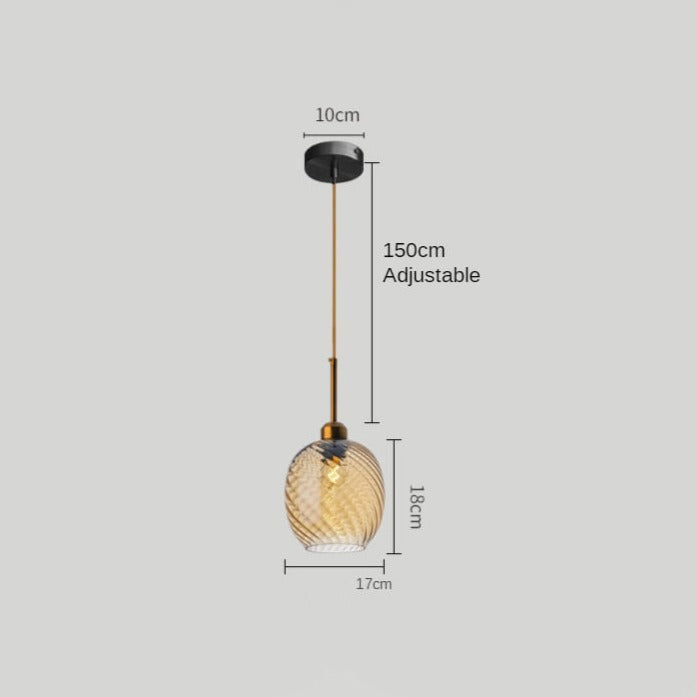 Suspension moderne LED avec abat-jour en verre Alvaro