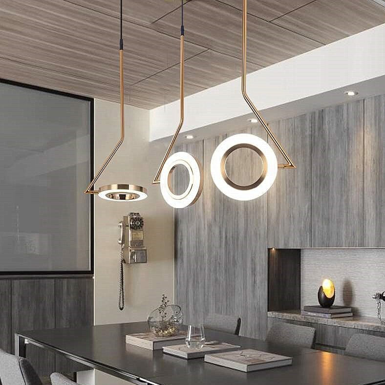 Suspension design LED ronde en métal fin Bony - vue 3 sur 8