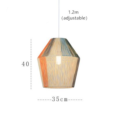 Suspension moderne avec abat-jour en corde Kesia