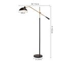 Lampadaire industrielle avec socle en marbre Clizia