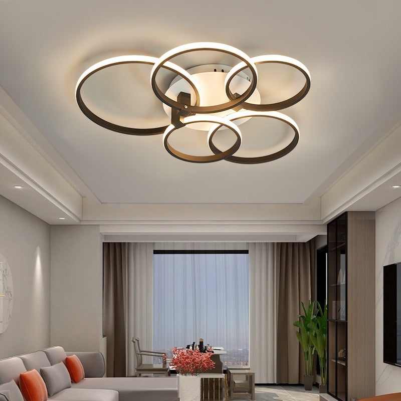 Plafonnier moderne avec anneaux LED Vexler