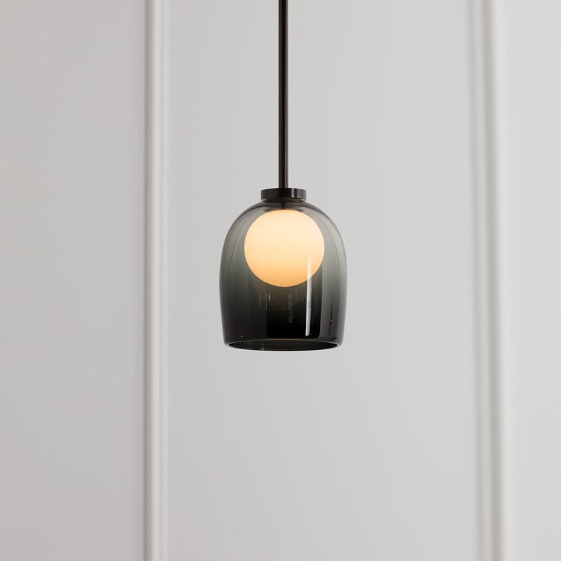 Suspension design avec abat-jour en verre Jowie - vue 7 sur 10