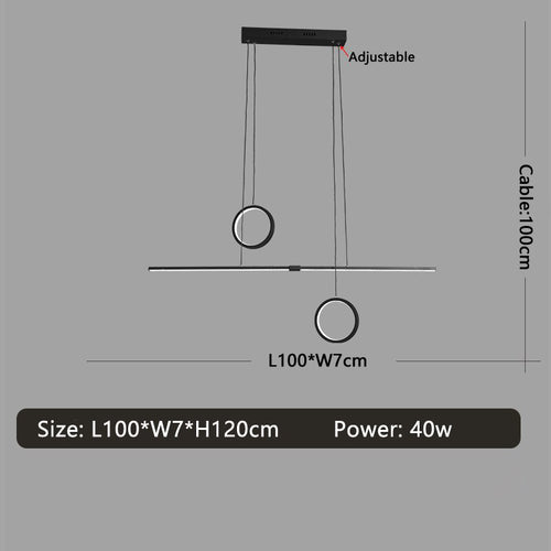 Lustre design LED minimaliste en métal Reez