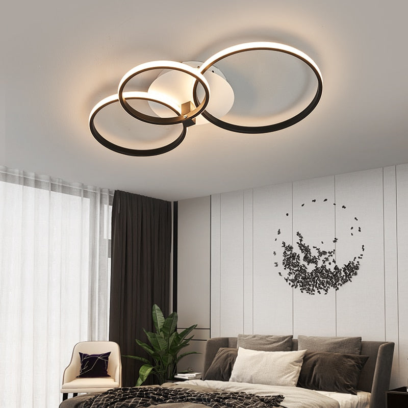 Plafonnier moderne avec anneaux LED Vexler - vue 5 sur 9
