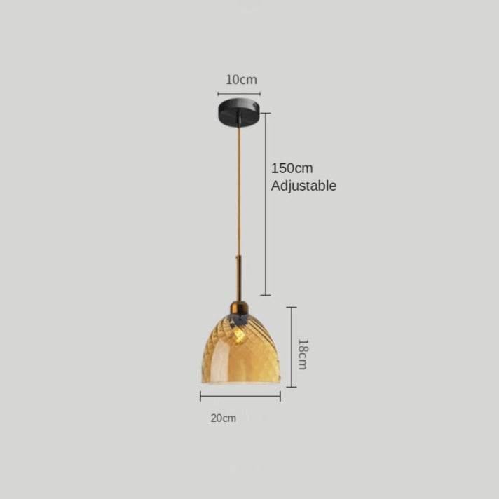 Suspension moderne LED avec abat-jour en verre Alvaro