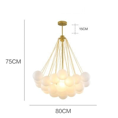Lustre design avec multiples boules en verre Triz - vue 11 sur 11