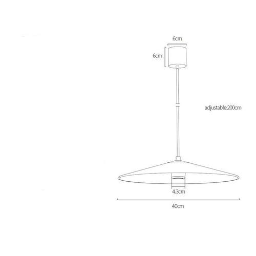 Suspension design LED conique plate Vermont - vue 9 sur 8
