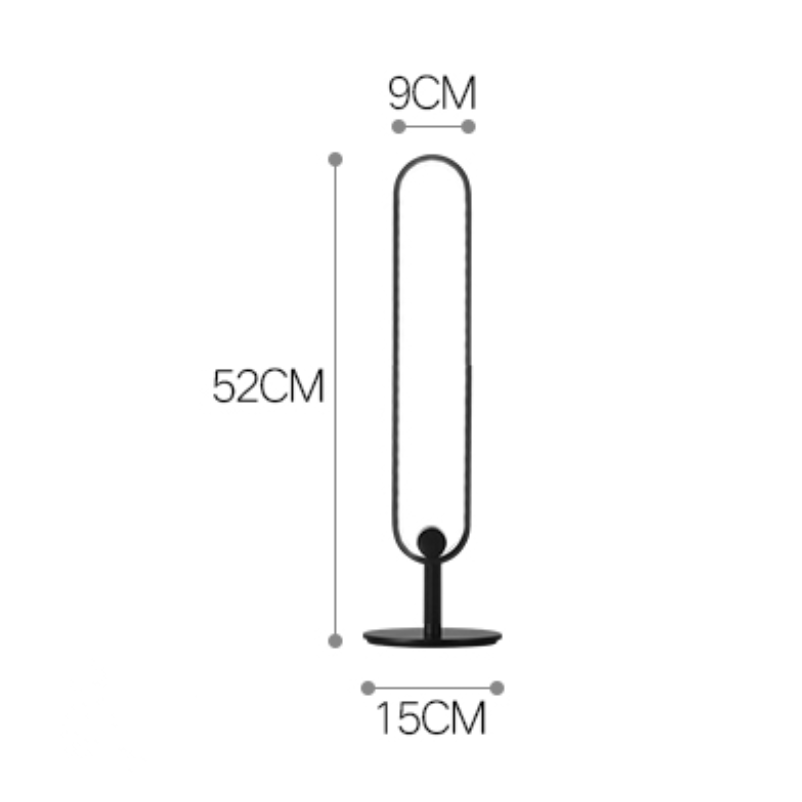 Lampe à poser industriel LED minimaliste en métal Hevenly - vue 8 sur 8